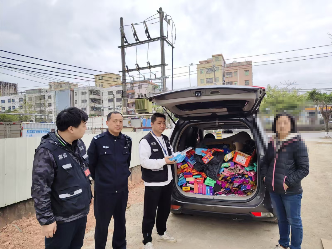 严守“安全关”！惠州各地烟花爆竹“打非治违”在行动